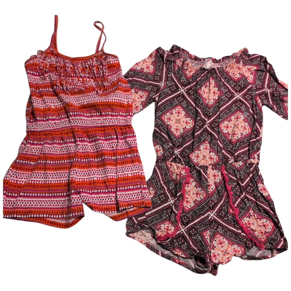 2/$20 Colorful Patterned Rompers Justice & Children's Place